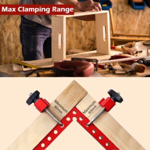 Corner Clamps for Woodworking, 90 Degree Clamp 5.5"x5.5"(14x14cm) Corner Clamp Aluminum-Alloy Right Angle Wood Clamps, Carpenter Square Woodworking Tools for Picture Frame Box Cabinets Drawers (2Pack)