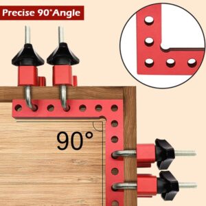 Corner Clamps for Woodworking, 90 Degree Clamp 5.5"x5.5"(14x14cm) Corner Clamp Aluminum-Alloy Right Angle Wood Clamps, Carpenter Square Woodworking Tools for Picture Frame Box Cabinets Drawers (2Pack)