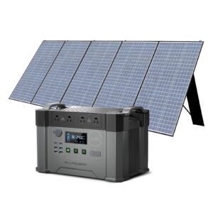 allpowers solar generator with panels included 2000w portable power station with portable solar panel 400w, solar power for van house outdoor camping emergency