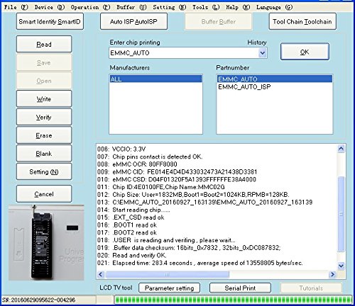 RT809H Programmer Network LCD TV EMMC Online Read Write ISP NAND Notebook Extremely Fast Universal Programmer