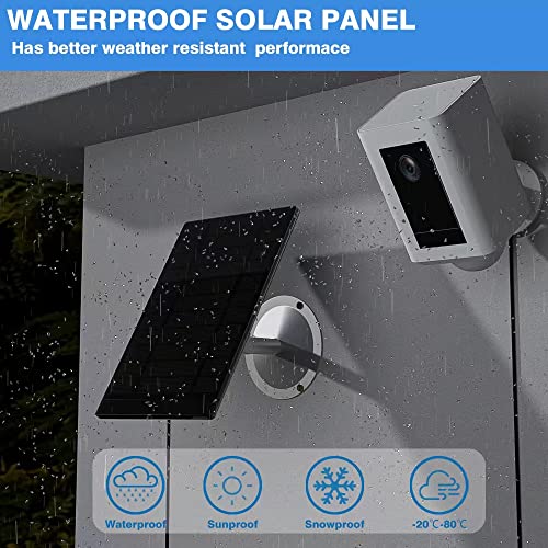 Solar Panel for Wireless Security Camera, Waterproof Solar Panel Compatible for Blink,Arlo, Nest, Ring Stick Up Cam Battery and Ring Spotlight Cam Battery 5V 4.5W（ 2PCS）