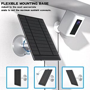 Solar Panel for Wireless Security Camera, Waterproof Solar Panel Compatible for Blink,Arlo, Nest, Ring Stick Up Cam Battery and Ring Spotlight Cam Battery 5V 4.5W（ 2PCS）