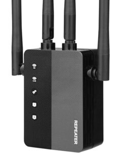asnrc wifi extenders signal booster for home,cover up to 9882 sq.ft & 45 devices,5g 1200mbps dual band wifi booster repeater,internet booster,ethernet port & access point,easy setup