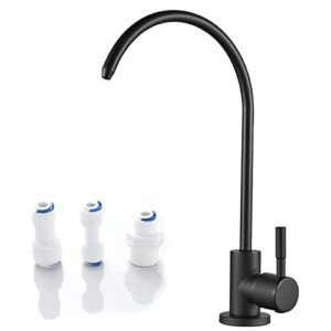 Drinking Water Kitchen Faucet Matte Black,FVITA 304 Stainless Steel Sink Filter Water Faucet Reverse Osmosis Water Filter Faucet