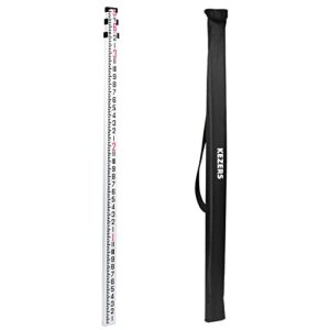 kezers 9 ft dual sided aluminum grade rod - 8ths, 3 section telescopic rod with carrying case
