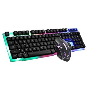 unband GTX300 USB Wired 104 Keys RGB Backlight Ergonomic Gaming Mouse Keyboard Combos Set