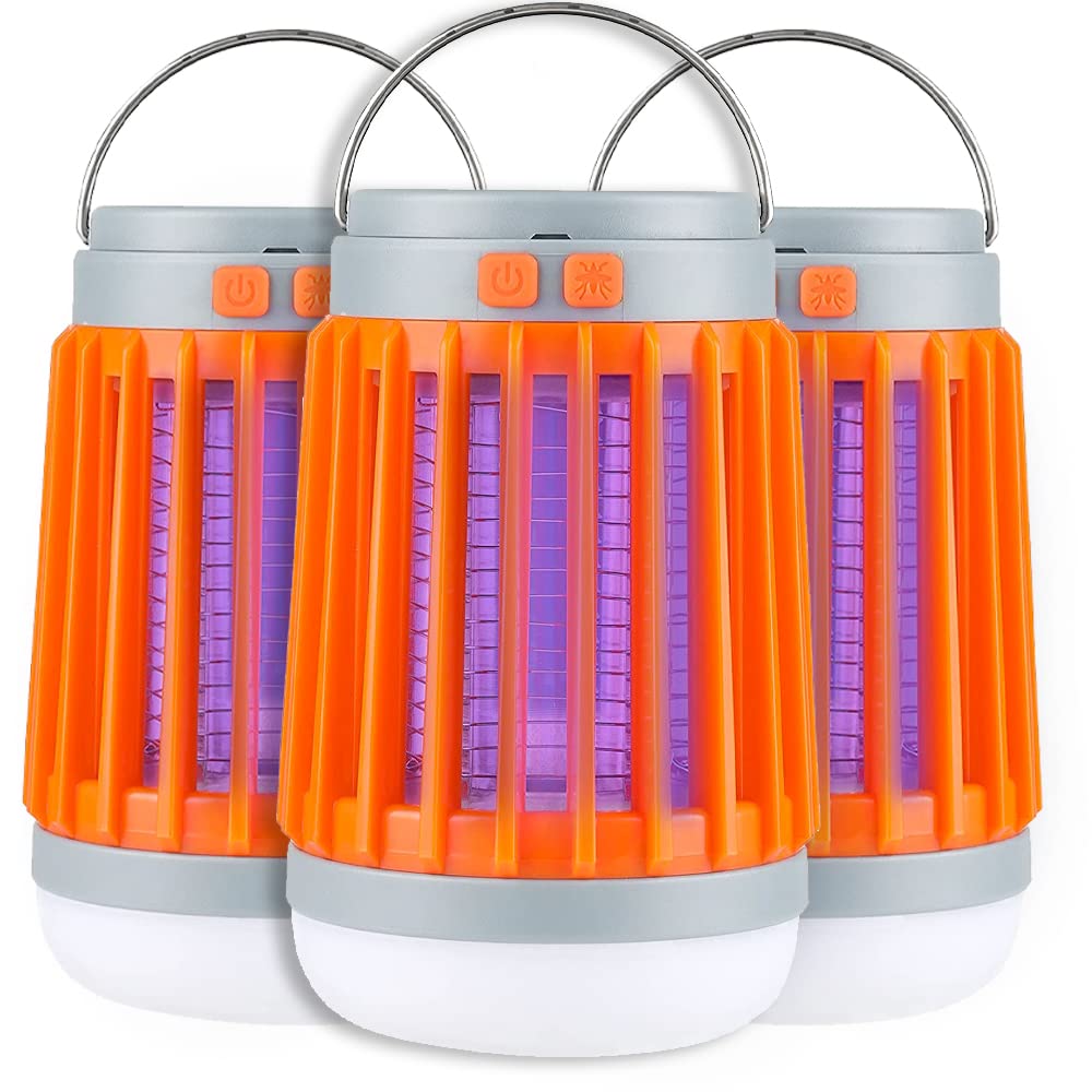 Minyoutia Mosquito Bug Killer Cordless, Mosquito Zapper Outdoor (3 Pack)