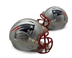 bailey zappe autographed new england signed football mini helmet jsa coa