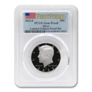 2022 S American Silver Kennedy Half Dollar Gem Proof Coin (First Strike - Limited Edition Proof Set - Flag Label) 50C PCGS GEMPROOF