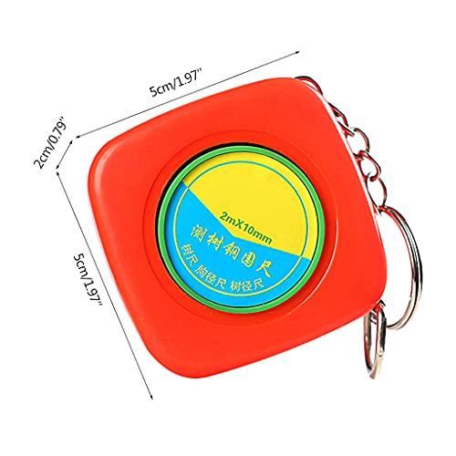 appuivbt 1pc Metal Tree Diameter Tape Measure,Diameter Circumference Tape Measure - Imperial and Metric,2m,Color Random