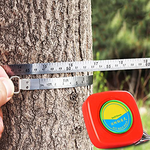 appuivbt 1pc Metal Tree Diameter Tape Measure,Diameter Circumference Tape Measure - Imperial and Metric,2m,Color Random