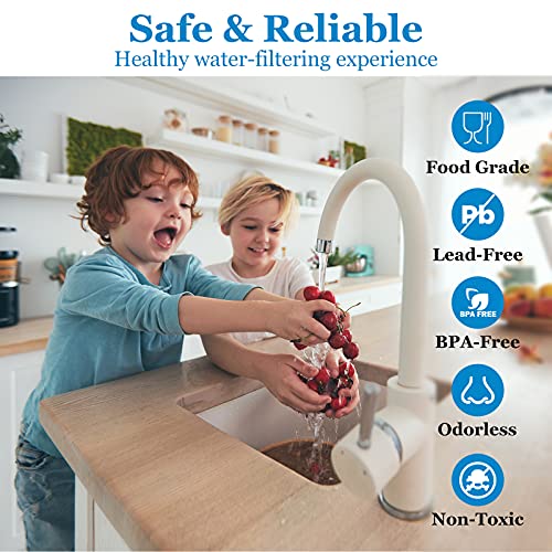 Vegebe 50 GPD RO Membrane Filter 12"x1.8" Reverse Osmosis Membrane Element Replacement Fits Under Sink RO Drinking Water Filter Filtration Purifier System, 2 Pack