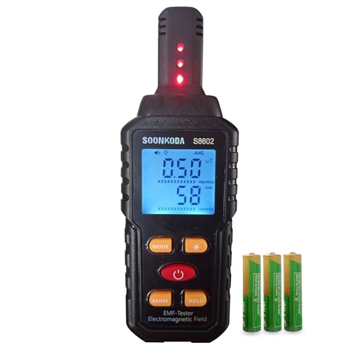 3 in 1 EMF Meter,EMF Reader,Electromagnetic Field Radiation Detector,EMF Tester for Home,EMF Detector with sound light alarm,Ghost Hunting Equipmetent