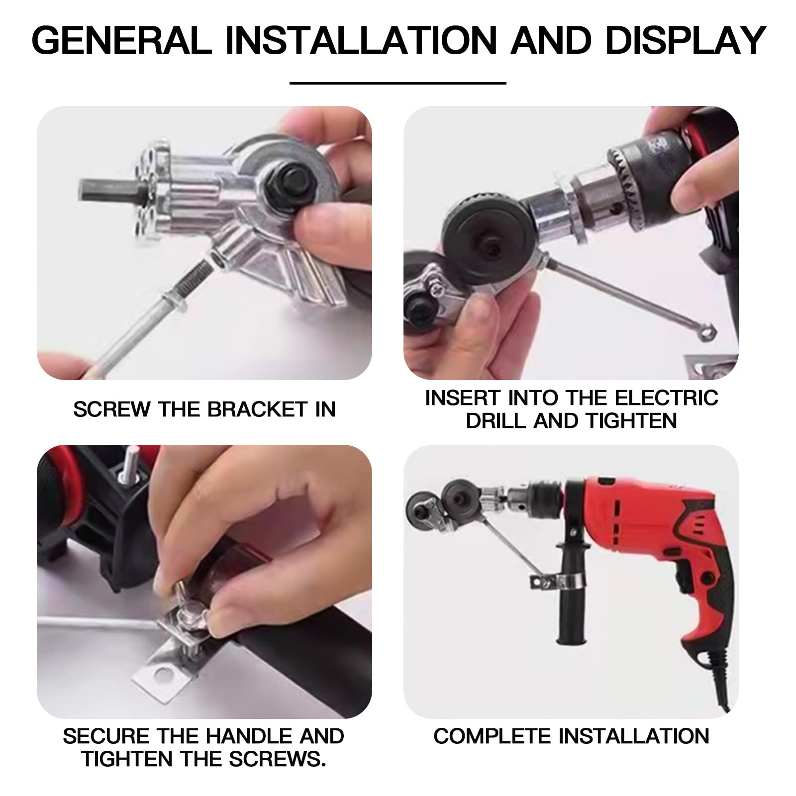 Metal Nibbler Drill Attachment, Electric Drill Shears, Electric Drill Plate Cutter Attachment,with Carrying Case, Metal Cutter Sheet Drill Attachment for Metal Cutting