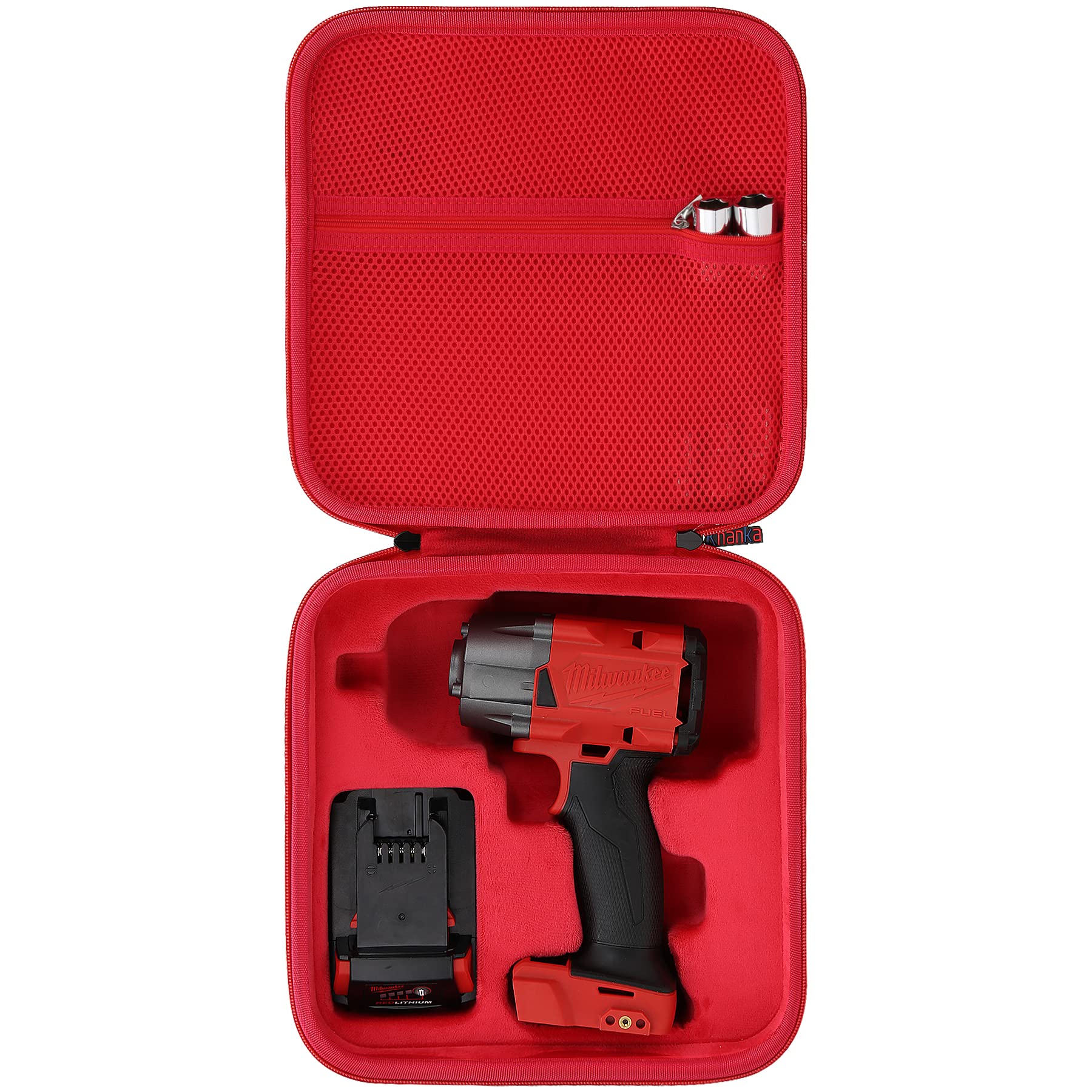 khanka Hard Case Replacement for Milwaukee 2767-20 M18 FUEL High Torque 1/2" Impact Wrench, Case Only