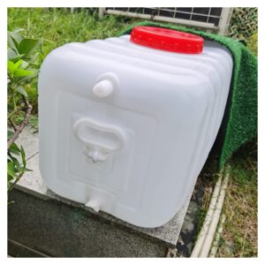 muyunxi plastic containers for outdoor travel and camping water tanks, portable car buckets, household drinking water storage buckets with taps, industrial chemical buckets(color:25l)