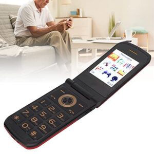 Tangxi Flip Phone for Seniors,Unlocked Senior Flip Cell Phone with Big Buttons GSM Flip Phone for Elderly,Fast Dial,Camera,Radio,Calculator,Calendar (Red)