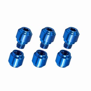 zyamy 3pcs thumb studs, titanium screws replacement thumb studs pocket blade screws for benchmade 535 bugout, blue