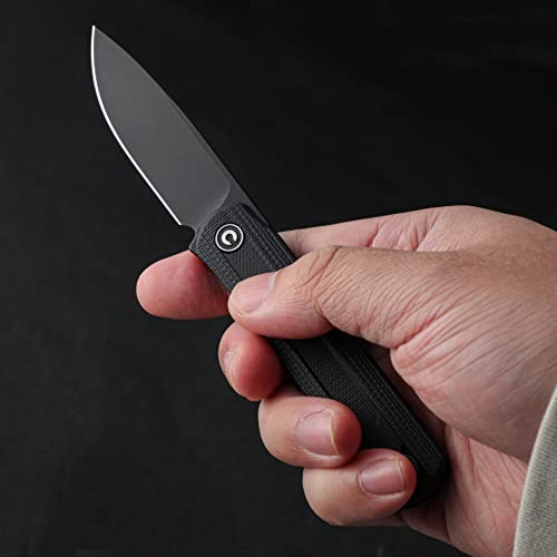 CIVIVI Foldis Pocket Folding Knife, 2.67-in Black Stonewashed Nitro-V Steel Blade, G10 Handle with Double Detent Slip Joint Pocket Knife EDC Knife C21044-3