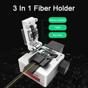 YICIZOL High Precision Fiber Cleaver with 24 Surface Blade and 3 in 1 Fiber Holder Manual Return Knife FTTH Tool (Silvery)