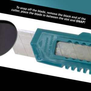 MotoProducts 600 Bulk Turquoise Retractable Utility Knife Wholesale 6 inch Manual Lock Box Cutter Snap Off Blade