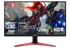 acer 24.5" 250hz 1ms amd freesync gaming monitor - kg251q