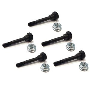 the rop shop | pack of 5 - shear pin bolt & nut for honda 90102-732-010, 90102732010 snowblower