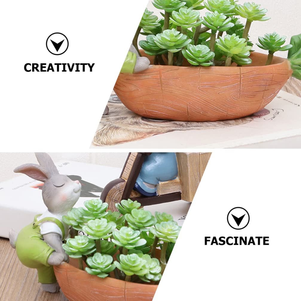 FOMIYES Dental Gifts Outdoor Flower Planters Indoor Plant Pots 2pcs Office Succulents Resin Ornaments Mini Cactus Small Plant Pots Plant Pots Indoor