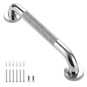 16-inch 1.25" diameter grab bars for bathtubs and showers, shower handle for elderly, handicap grab bars for bathroom, shower grab bars for seniors(polished nickel 2 pack)