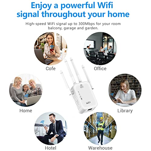 WiFi Extenders Signal Booster for Home,WiFi Extender Covers up to 8000 Sq ft & 45 Devices,WiFi Booster Easy Setup via WPS,WiFi Repeater for Home/Office/Garage/Garden-2023 New Upgrade