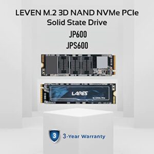 LEVEN JPS600 2TB PCIe NVMe Gen3x4 PCIe M.2 2280 SSD with Thermal Pad and Heat Sink