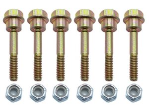 575938801 set of 6 shear bolts and hex nuts fits poulan pro snow blower