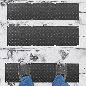 juajua 22-23 heated snow melting mats for stairs, heated entrances walkway mat no-slip stair heating outdoor mats 2 in/h melting speed for winter snow removal (25.4x38.1cm)