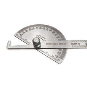 LYFJXX Angle Protractor,Stainless Steel Angle Ruler Finder 0-180 Degrees,10 cm Woodworking Ruler, Angle Measure Tool, Angle Finder Ruler, Craftsman Angle Measure Tool