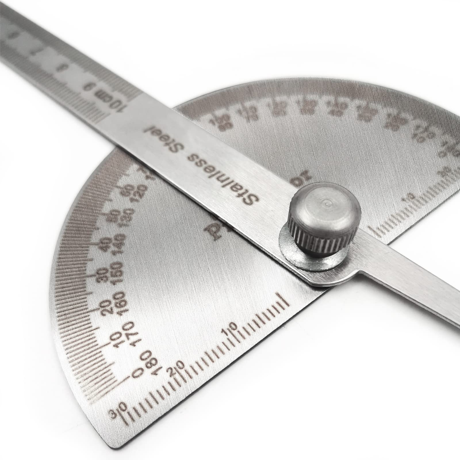 LYFJXX Angle Protractor,Stainless Steel Angle Ruler Finder 0-180 Degrees,10 cm Woodworking Ruler, Angle Measure Tool, Angle Finder Ruler, Craftsman Angle Measure Tool