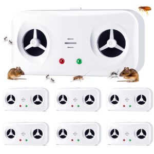 6 pack ultrasonic pest repeller indoor pest control ​ultrasonic plug in mouse repellent, ant rodent repeller, electronic mice repellent for home, office, warehouse, hotel, kitchen, patio