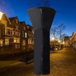 Tearom Patio Heater Covers Outdoor Heater Covers Waterproof Heater Covers for Standing Heater Tear-Proof Wind-Resistant UV-Resistant Snow-Resistant with Zipper and Storage Bag 89*34*19inch Black