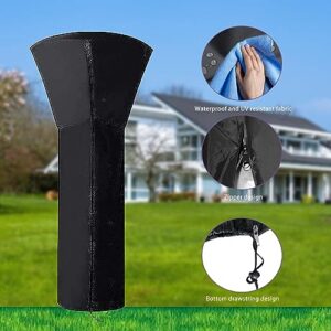 Tearom Patio Heater Covers Outdoor Heater Covers Waterproof Heater Covers for Standing Heater Tear-Proof Wind-Resistant UV-Resistant Snow-Resistant with Zipper and Storage Bag 89*34*19inch Black