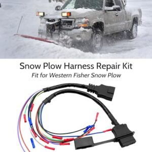 NTSUMI 9 Pin Truck and Plow Side Repair Harness Kit Fit for Western Fisher Snow Plow Replace 49317 22335K 49308 22336K