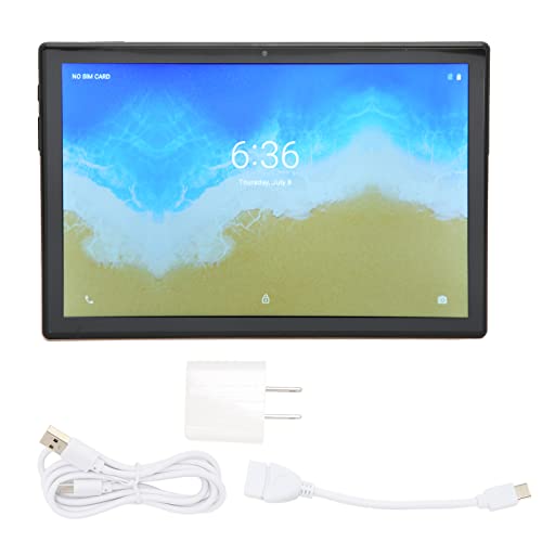 Tablet PC, 128G ROM 10.1 Inch Tablet 4G RAM Octa Core Chip Dual SIM Dual Standby for Home (US Plug)