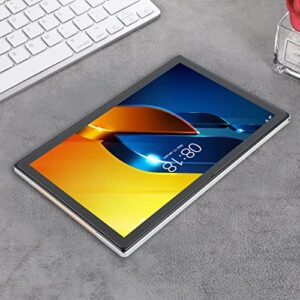 HD Tablet, Front 800W Back 2000W 5G WiFi 10 Core 2.5Ghz 1920x1200 HD 5G Calling Tablet Gold for Home for 11 (US Plug)