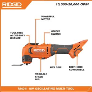 18V Cordless Oscillating Multi-Tool Kit with (2) 2.0 Ah Batteries and Charger