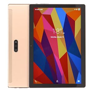office tablet, 6gb ram 128gb rom 100‑240v 13mp camera 8800mah hd ips display gold tablet for game (us plug)