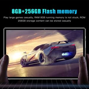 10.1in Tablet, 1920x1200 256GB ROM Silvery 8GB RAM Tablet PC 1.5GHz Octa Core for Online Video (US Plug)