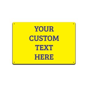 Custom Outdoor Metal Personalized Sign | 12-Inch by 8-Inch | Rust Free Aluminum | UV Protected Print | Made in the USA