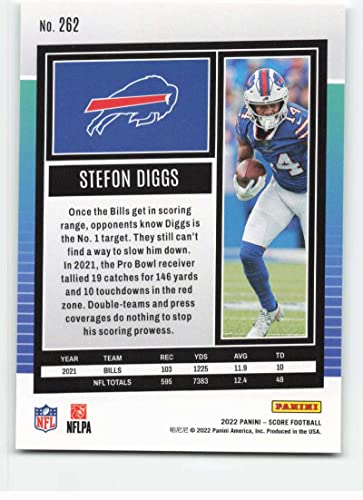 2022 Score #262 Stefon Diggs Buffalo Bills NFL Football Trading Card