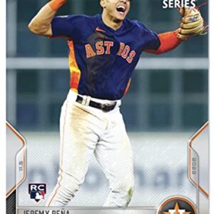 2022 Topps Now Jeremy Peña #1161- Rookie named Willie Mays MLB World Series MVP- RC Baseball Trading Card- Houston Astros. Shipped in Protective Screwdown Holder.