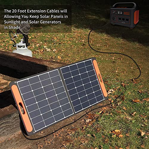 MJPOWER Anderson Cable Jackery Extension Cable 20FT 14AWG Anderson Connector to Anderson Plug Connect Jackery SolarSaga 100W/100X Solar Panel to Jackery Explorer 1000 Portable Power Station Or More