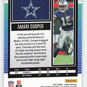 2022 Score #220 Amari Cooper Dallas Cowboys NFL Football Trading Card