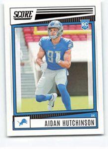 2022 score #307 aidan hutchinson rc rookie detroit lions nfl football trading card